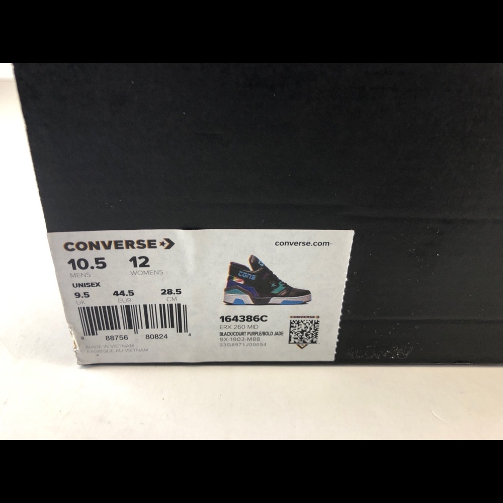 Converse Men's ERX 260 Mid Jewel Black/Court Purple/Bold Jade 164386C - … - Picture 12 of 12